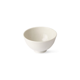 HKliving Rijst Kom Wit met spikkels Kyoto - 11cm