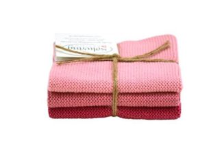 Solwang Design Vaatdoekjes set van 3 - Pink Combi