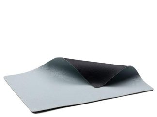 Bitz Leatherlook Placemats Zwart/Lichtblauw 4 stuks