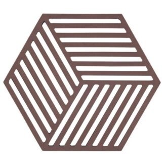 Zone Denmark Hexagon Onderzetter - Chocolade bruin