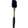 Siliconen pannenlikker recht 27cm - Zwart/Hout