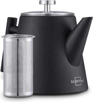 Silberthal Dubbelwandige theepot met filter- Zwart
