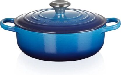 Le Creuset Stoofpan Signature Laag Azure – 24 cm