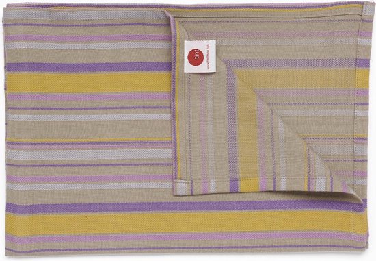 Tint Tafelkleed Striped Satin Miel- 150 x 250 cm