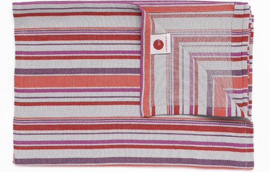 Tint Tafelkleed Striped Satin Chili - 150 x 250 cm