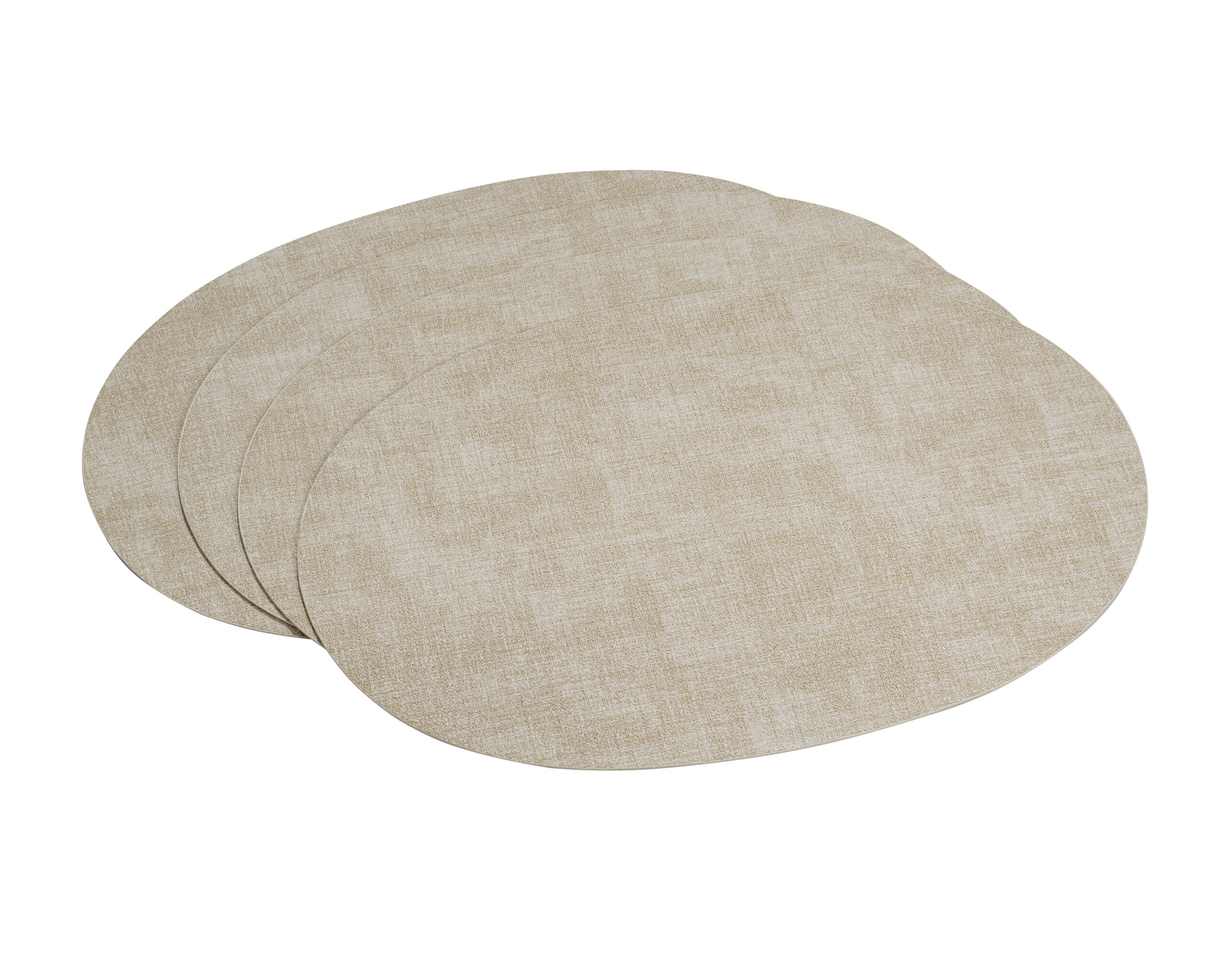 Placemat Vegan Leather - Ovaal 48x 32 - Beige