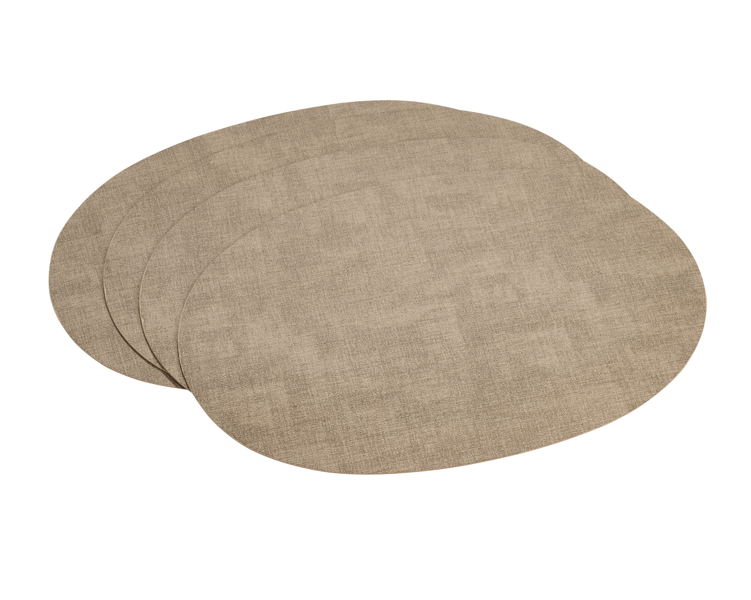 Placemat Vegan Leather - Ovaal 48x 32 - Lichtbruin
