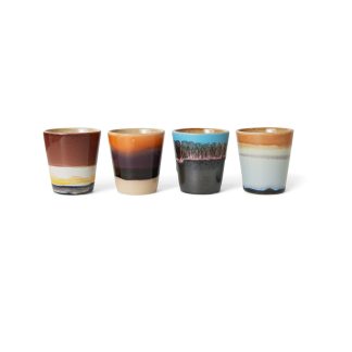 HKLiving 70's Ristretto Mugs Solar