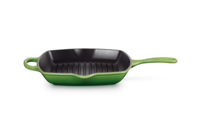 Le Creuset Grill Gietijzer Vierkant Bamboo – 26 cm