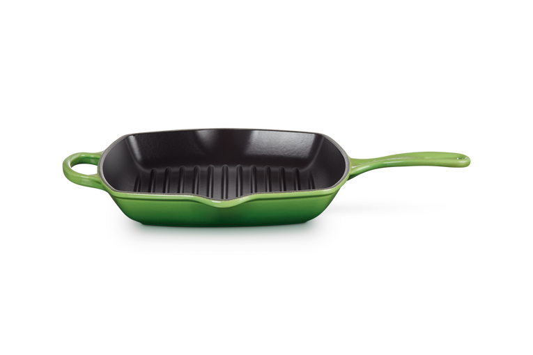 Le Creuset Grill Gietijzer Vierkant Bamboo – 26 cm