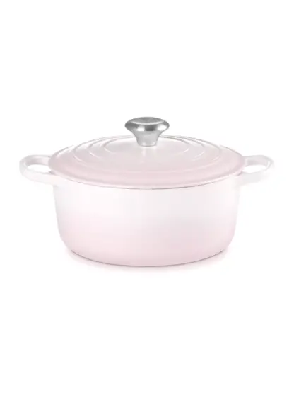 Le Creuset Stoofpan Signature Hoog Shell Pink – 24 cm