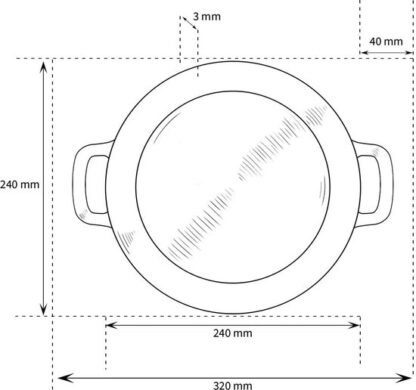 combekk-sous-chef-braadpan-24cm-zwart