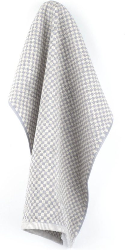 Bunzlau Handdoek – Small Check Grey