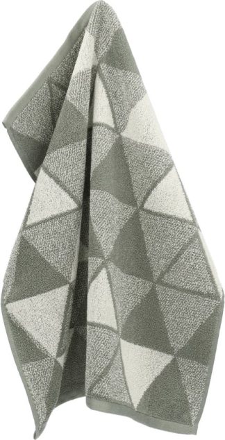 Bunzlau Handdoek – Triangles Green