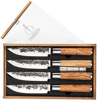 Forged Olive Steakmessenset XXL 4-delig
