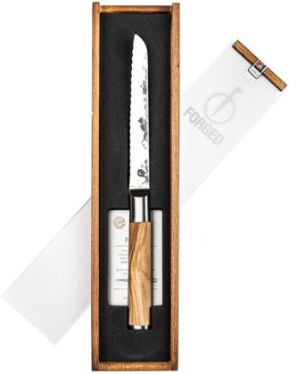 Forged Olive Universeel mes gekarteld – 14cm