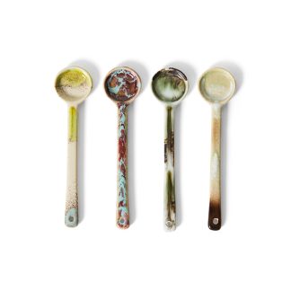 HKLiving 70's Koffie/theelepels M- 4 stuks - Blend