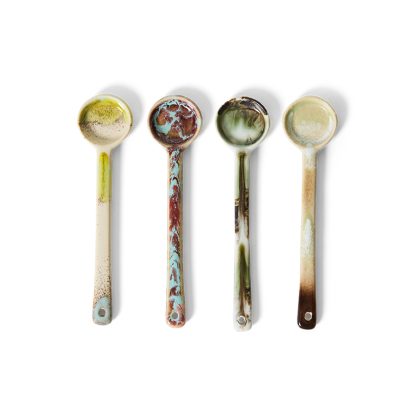 HKLiving 70's Koffie/theelepels M- 4 stuks - Blend