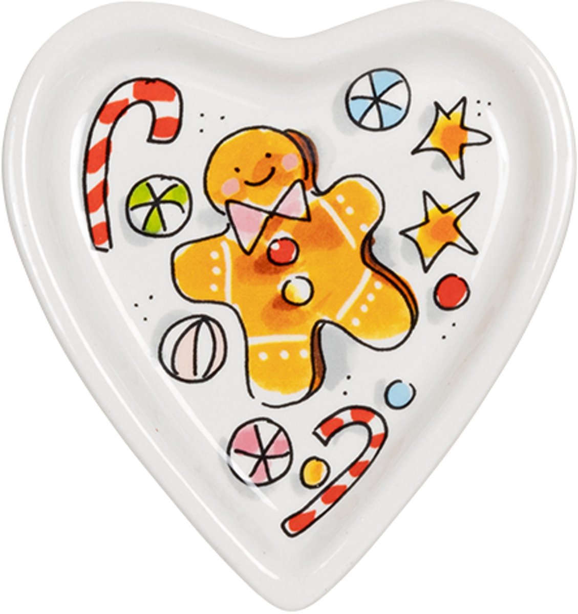 Blond Amsterdam Kerst Petit four hartje 12cm