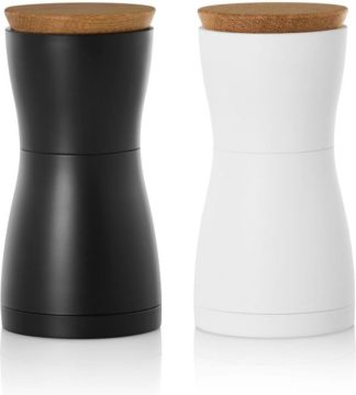 Adhoc Twin Peper- & Zoutmolen 13cm - Zwart & Wit