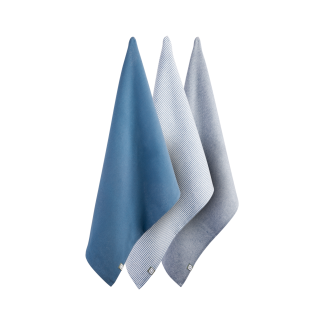 Gruun Theedoeken Set van 3 - Blauw