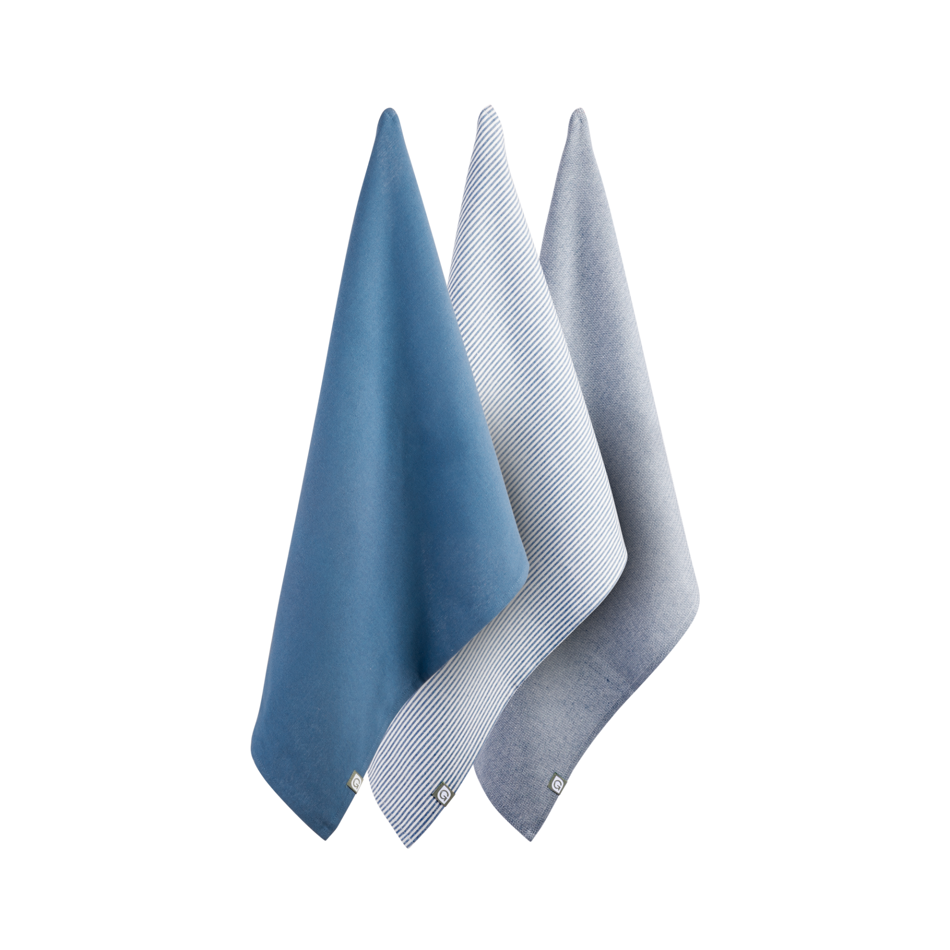 Gruun Theedoeken Set van 3 - Blauw