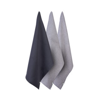 Gruun Theedoeken Set van 3 - Zwart