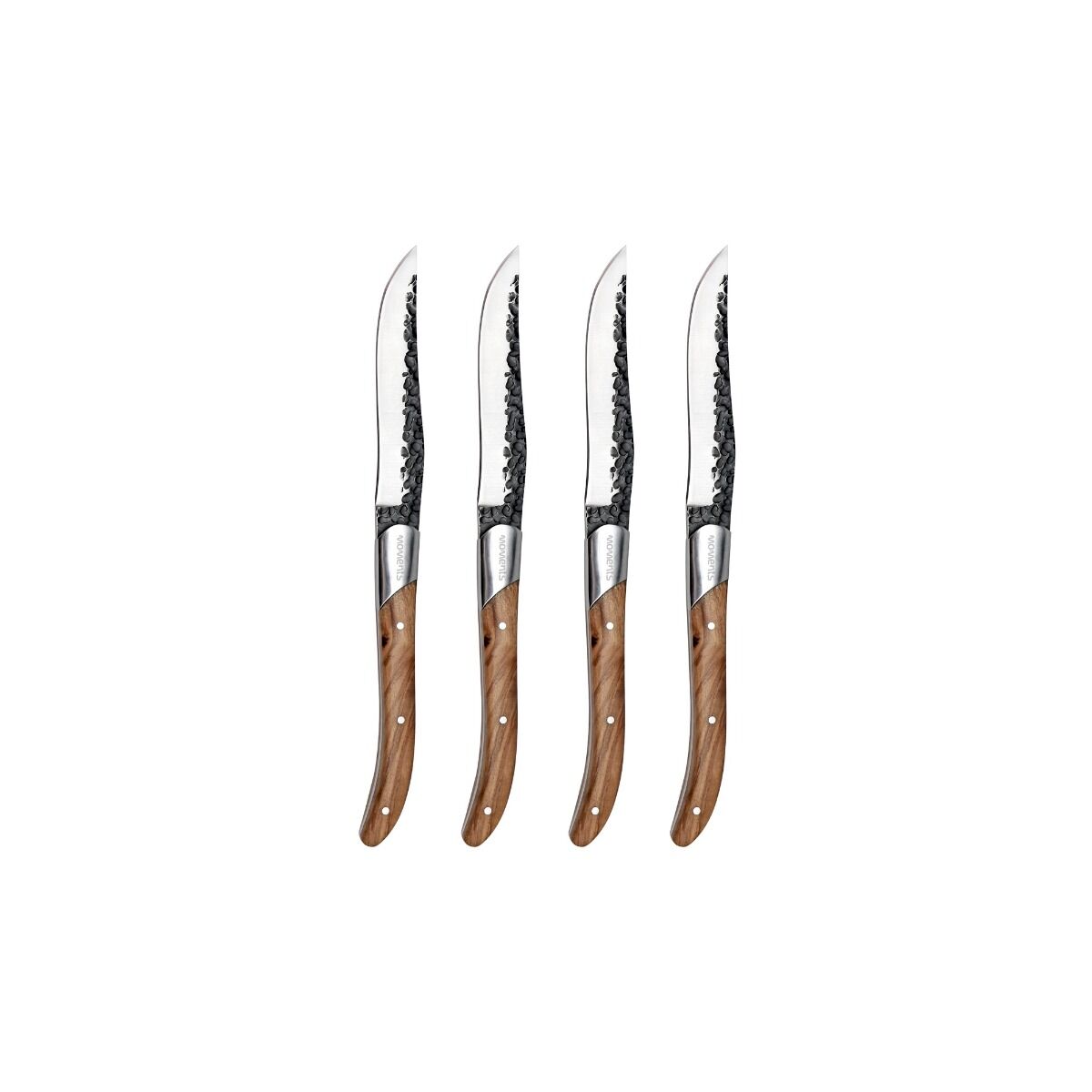Moments steakmessenset olijfhout 4-delig